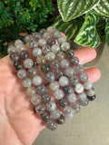 Black Tourmaline in Quartz bracelets 8mm