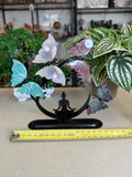 Butterflies with Meditating Lady