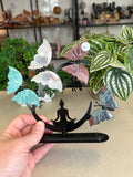 Butterflies with Meditating Lady