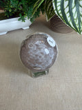 White Fluorite with Pyrite Sphere