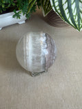 White Fluorite with Pyrite Sphere