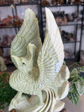 Green Jade Phoenix with custom stand