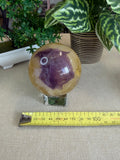Yellow and Purple Fluorite Sphere