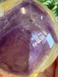 Yellow and Purple Fluorite Sphere