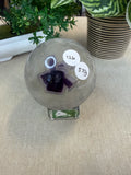 Purple and White Fluorite Sphere