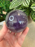 Purple and White Fluorite Sphere