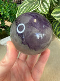 Purple and White Fluorite Sphere