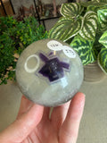 Purple and White Fluorite Sphere