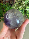 Purple and White Fluorite Sphere