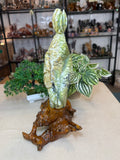 Green Jade Cockatoo on custom stand