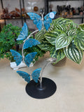 Blue Apatite Butterfly Sphere Stand