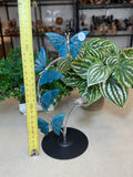 Blue Apatite Butterfly Sphere Stand