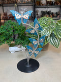 Blue Apatite Butterfly Sphere Stand