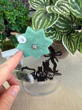 Moss Agate Butterfly and Amazonite Flower