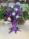 Colour changing crystal tree display