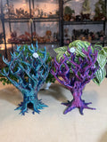 Colour changing crystal tree display
