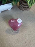 Ice Rhodonite Heart