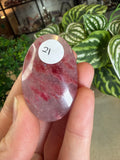 Ice Rhodonite Palm Stones