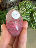 Ice Rhodonite Palm Stones
