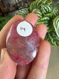 Ice Rhodonite Palm Stones