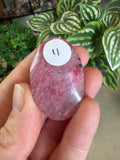 Ice Rhodonite Palm Stones