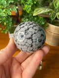 Obsidian Snowflake Sphere