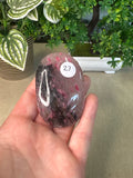 Ice Rhodonite Palm Stones