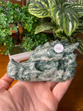 Green Spotted Jasper Dragon Head