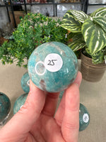 Amazonite and Smokey Spheres