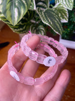 Rose Quartz faceted bracelet