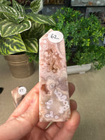 Pink Amethyst and Flower Agate Points