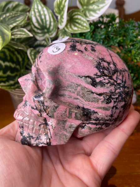 Rhodonite Skull