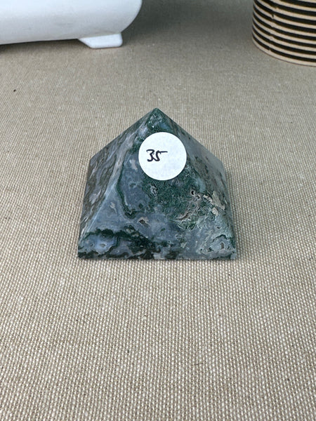 Moss Agate Pyramid