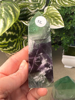 Snowflake fluorite points