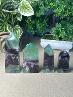 Snowflake fluorite points