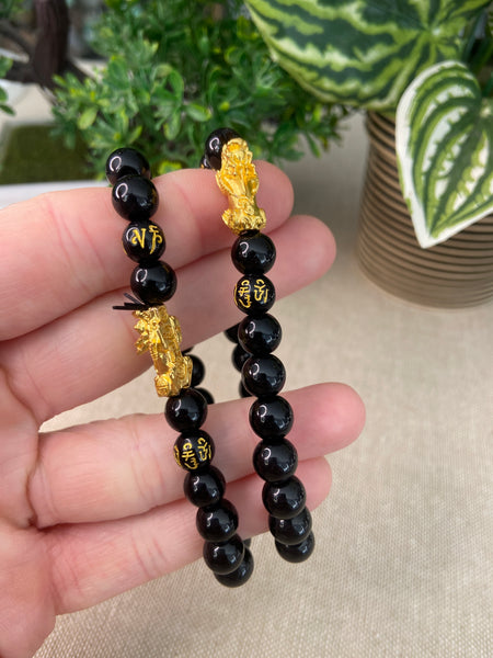 Obsidian Pixiu Bracelet