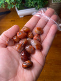 Mini Carnelian Tumbles/ large chips