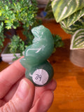 Green Aventurine Frog Carving