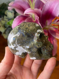 Moss Agate Skull