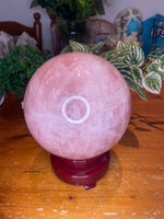 Rose Quartz Sphere with Star