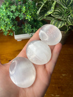 Selenite Palm Stone