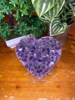 Amethyst Cluster Heart