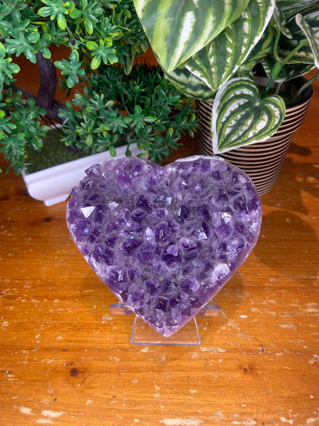 Amethyst Cluster Heart