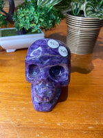 Charoite Skull