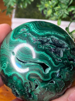 Malachite Druzy Sphere