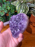 Amethyst Cluster Heart