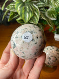 Pink Snow Flake Jasper Sphere