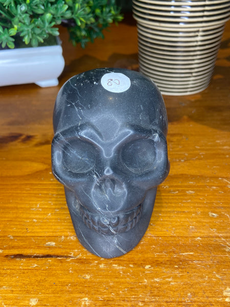 Shungite Skull