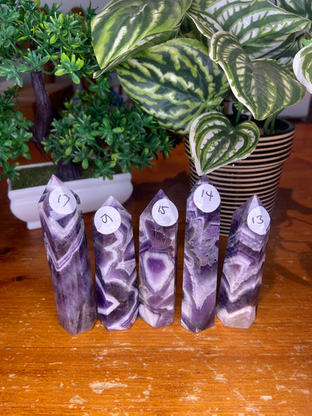 Chevron Amethyst Points