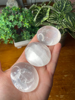 Selenite Palm Stone